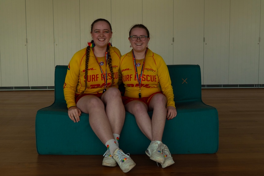 Two sisters in lifesaver gear