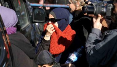 Members of Australian families believed to be linked to the Islamic State militants leave Roj camp near Derik, Syria, February 16, 2026.