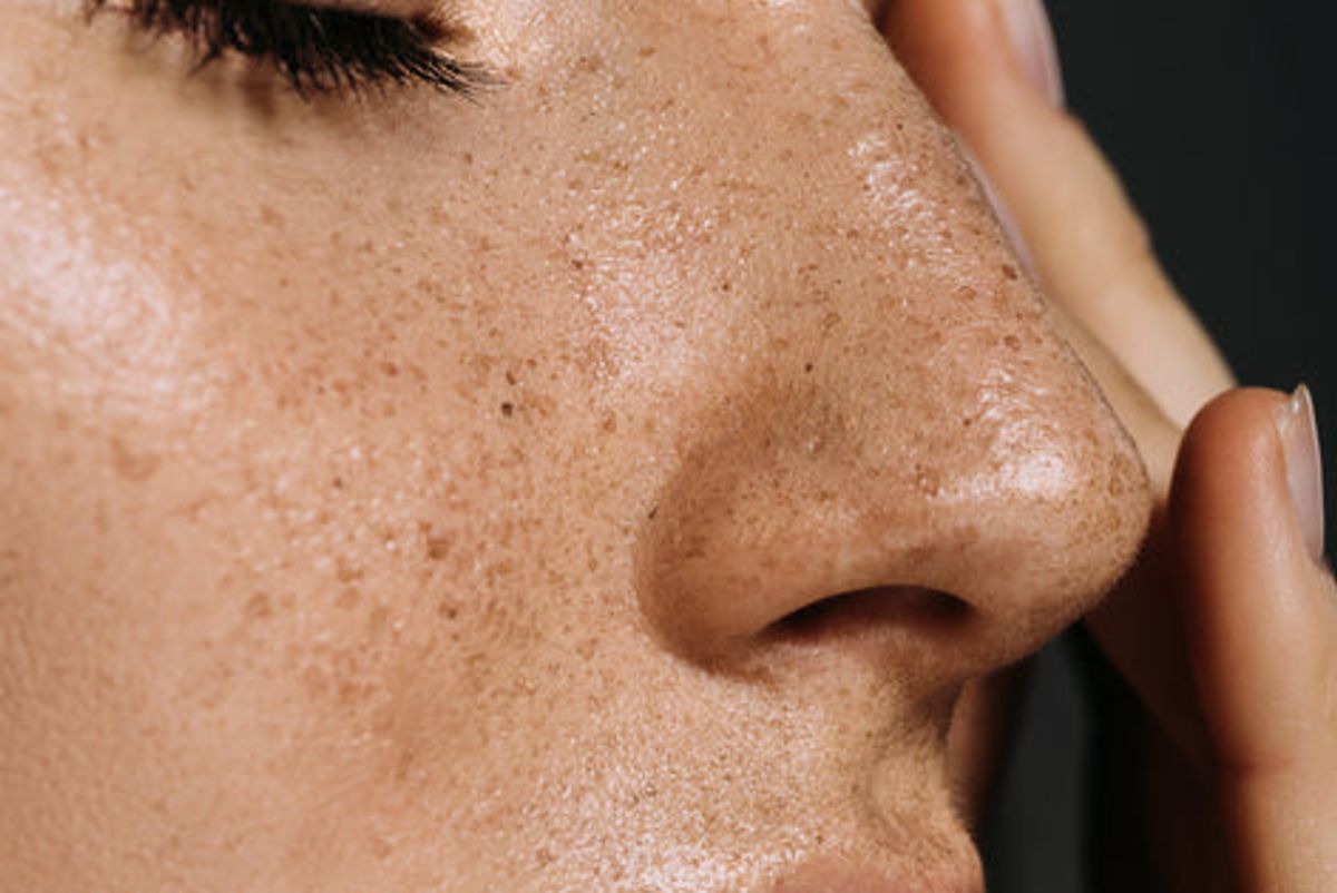 Person touching their face