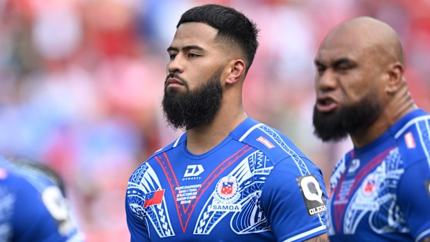 Payne Haas in action for Samoa.