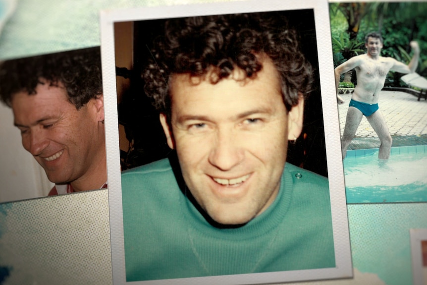 Collage of three images showing a man with dark, short, curly hair smiling big in various poses