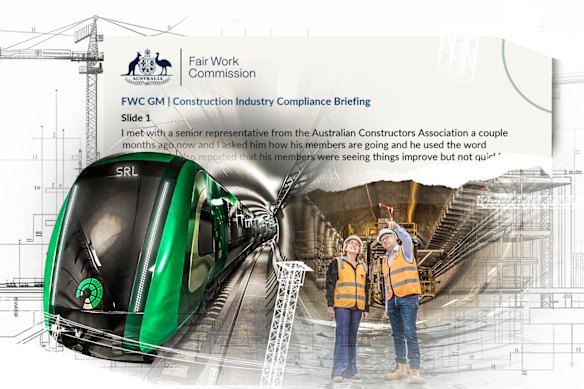 The Fair Work Commission has released documents detailing complaints about the CFMEU on public projects.