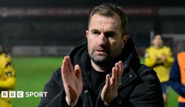 Paul Wotton applauds the Torquay fans