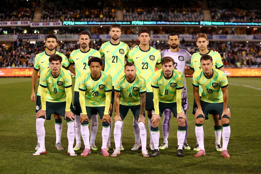 Socceroos team line up