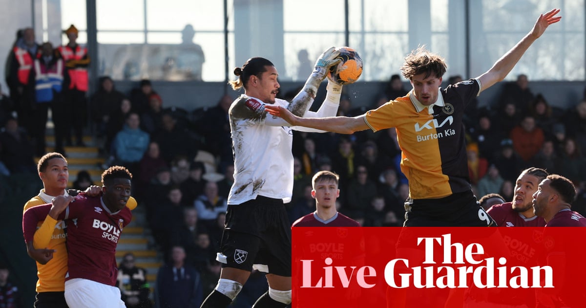 Burton Albion v West Ham: FA Cup fourth-round tie goes to extra time – live | FA Cup