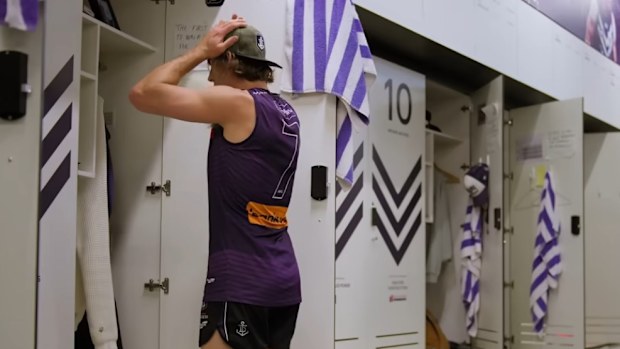 Fremantle's Nathan Fyfe in the documentary trailer. 