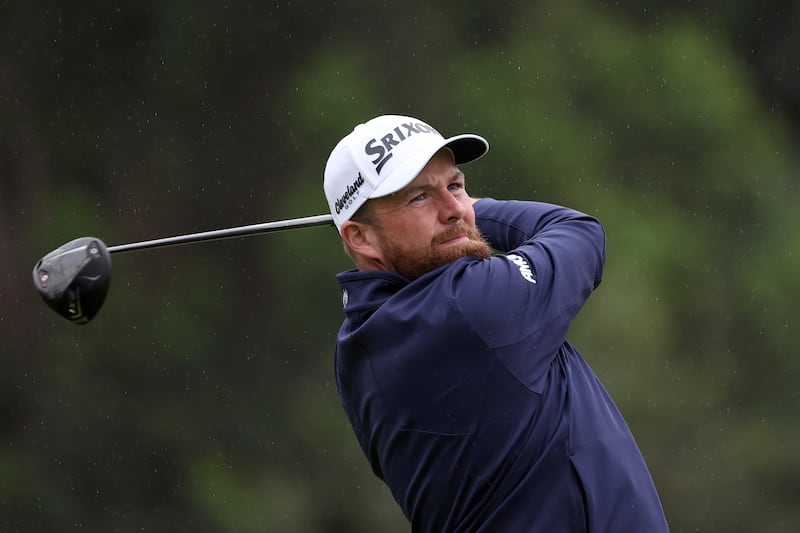 Shane Lowry plays his shot from the second tee during the first round of the Genesis Invitational. Photograph: Mike Mulholland/Getty Images