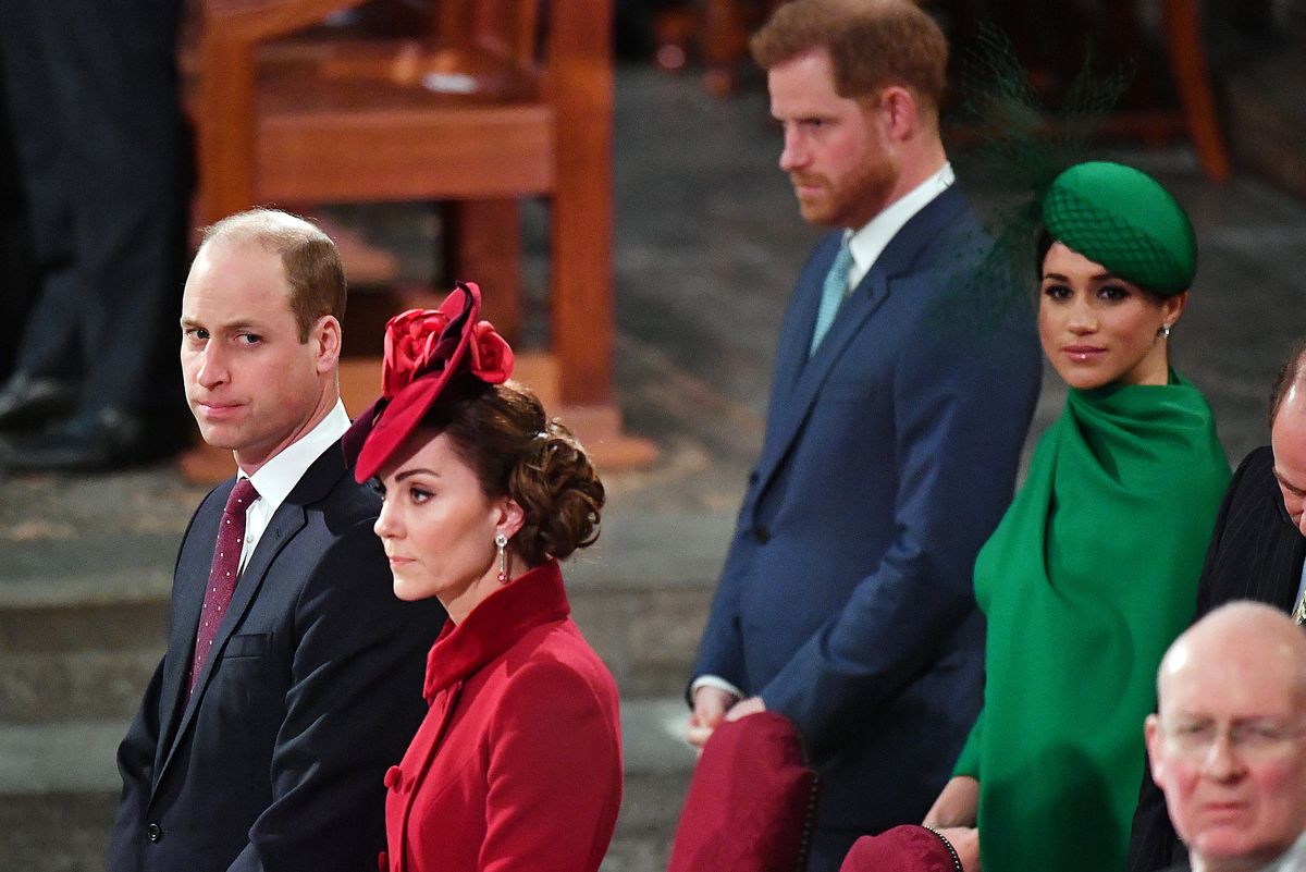 Prince Harry and Meghan The Duke and Duchess of Sussex and Prince William and Catherine,