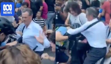 Three key moments in police clashes with Sydney protesters