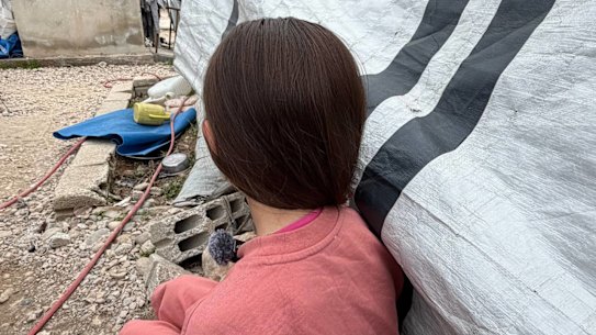 Aisiya, a nine-year-old Australian girl interned in al-Roj camp, Syria.