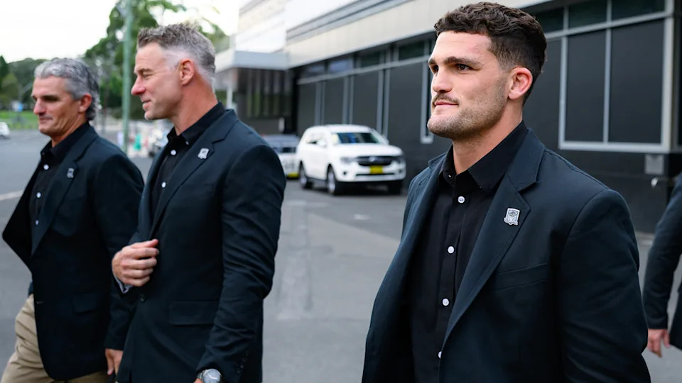 Nathan Cleary, pictured here leaving the judiciary hearing.