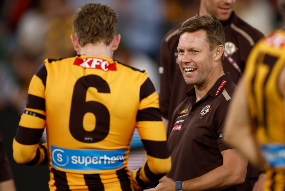 Sicily and coach Sam Mitchell have empowered Hawthorn’s other leaders to step up.