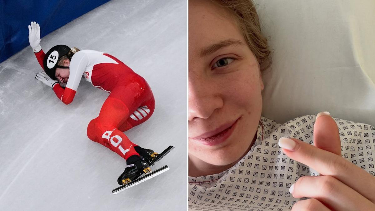 Olympic speedskater Kamila Sellier shares positive update with cropped selfie after surgery on facial injuries