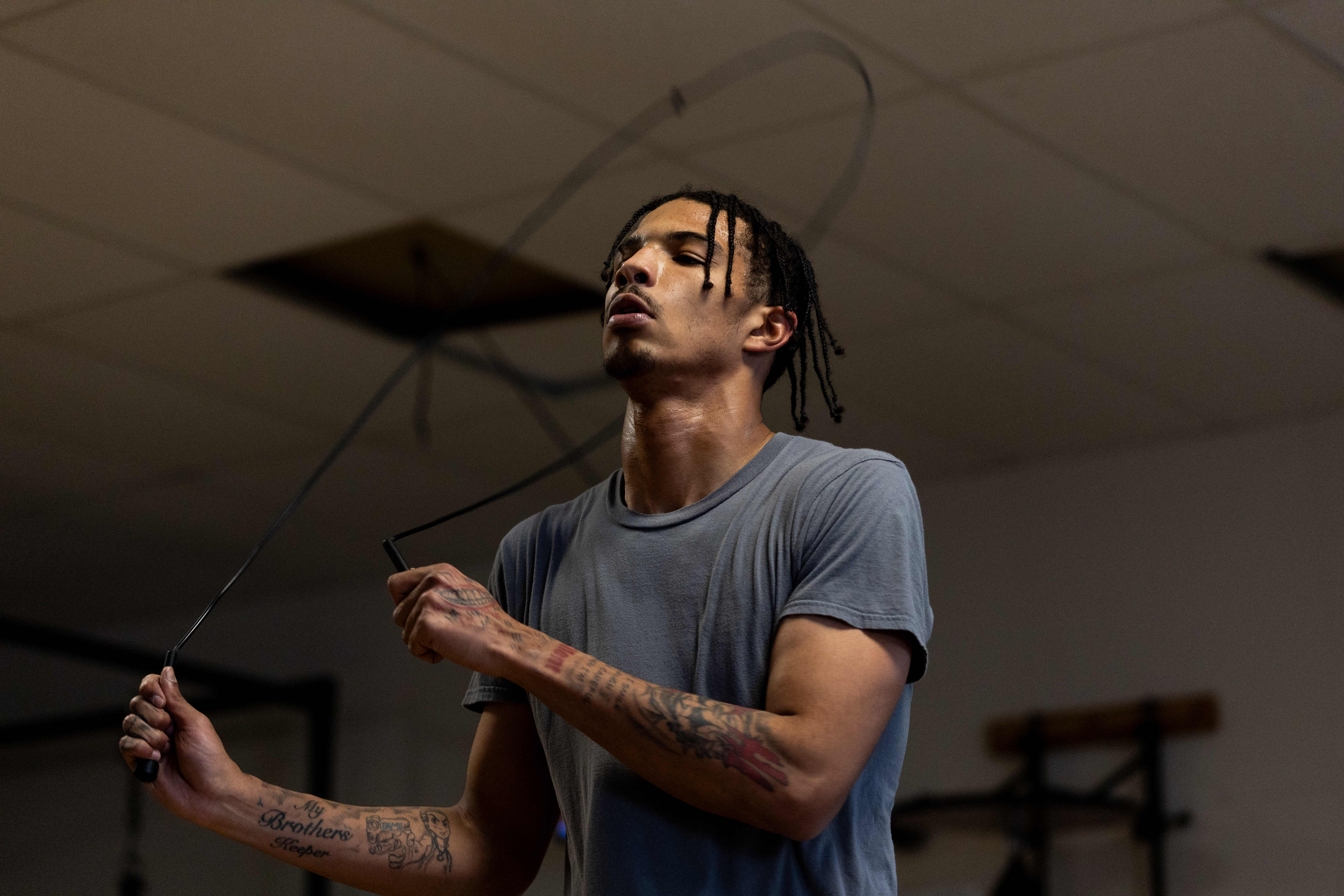 Evan Jackson, 19, of Kalamazoo, trains for the USA Boxing International Open at Kzoo Boxing on Tuesday, Feb. 3, 2026. , The Open, which is expected to draw elite amateur talent and emerging future stars to Colorado, is Jackson’s biggest challenge yet.