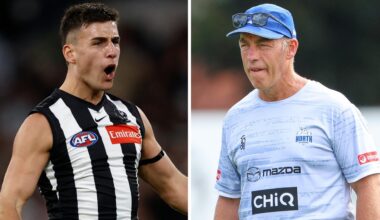 Nick Daicos’ management open to talking with Tasmanian devils, North Melbourne president Sonja Hood responds to calls for change at board level from members, latest news