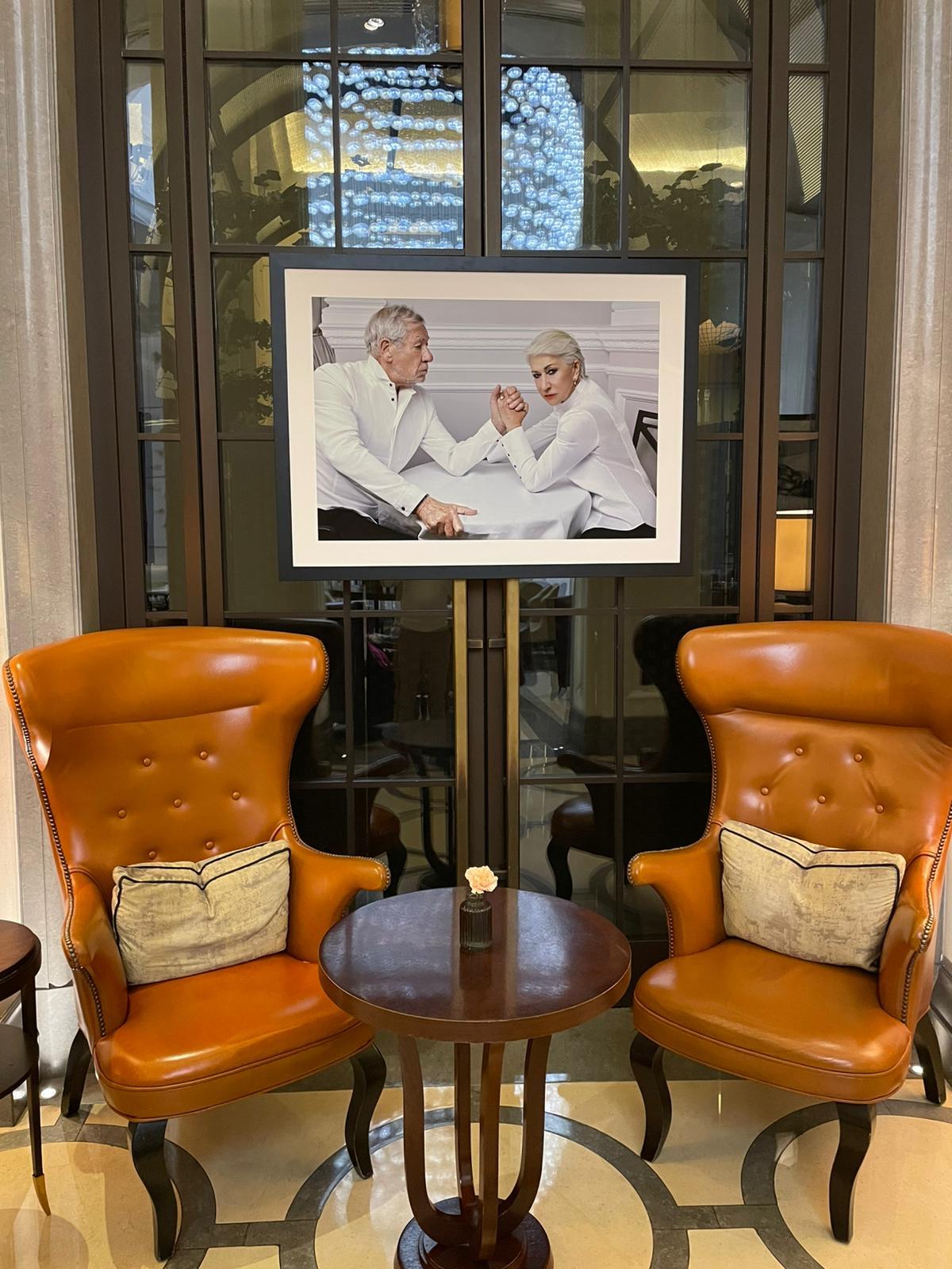 Installations views from 'Look at Me: Framing the Iconic' at the Corinthia, London.