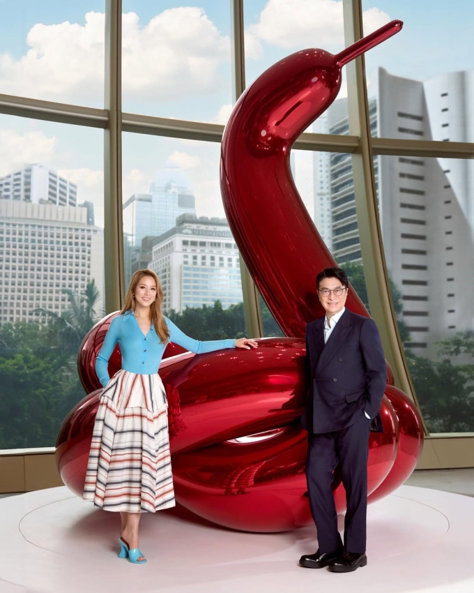 Hong Kong businessman Martin Lee, son of late Hong Kong billionaire Lee Shau Kee, and his wife Cathy Chui. Photo from Chuis Instagram