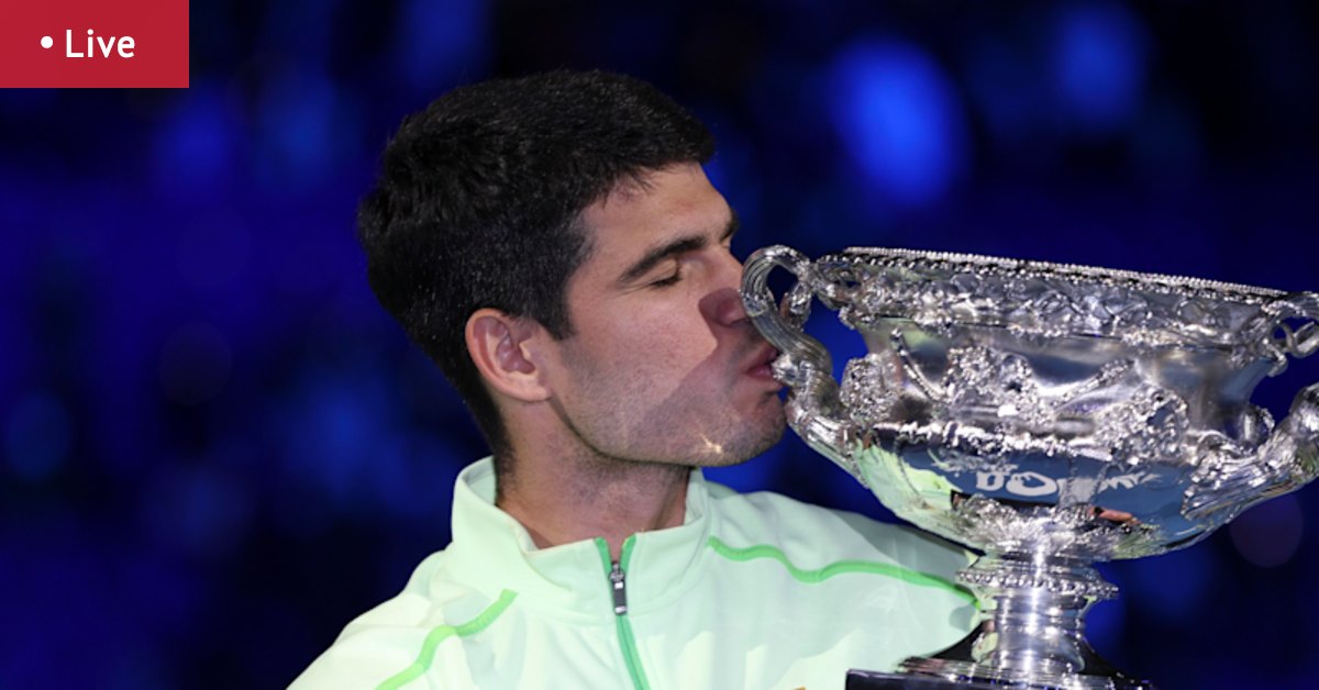 Carlos Alcaraz v Novak Djokovic in men’s singles final; junior girls singles final; junior boys singles final; day 15 scores, schedule, draw, times, how to watch, Rafael Nadal, Joel Edgerton, Liam Hemsworth, Sarah Snook, Mark Webber, Ricky Ponting