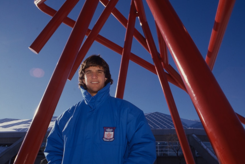 Eric Heiden pictured at the 1988 Winter Olympics.