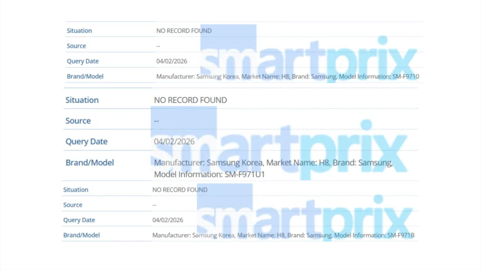 Z Fold Wide model numbers