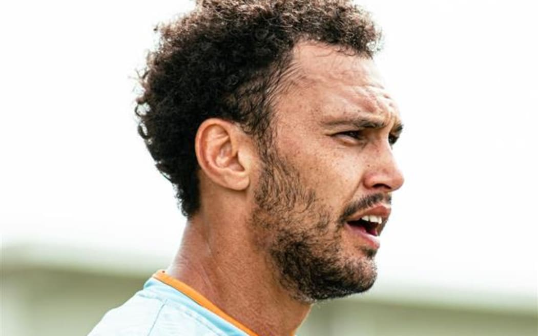 Moana Pasifika fullback William Havili, trains with the side before heading to Fiji for Saturday's clash against the Fijian Drua. He will play his 50th match on Saturday. Photo: Moana Pasifika.