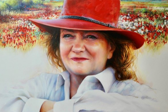 A portrait of Gina Rinehart, from a series by WA artist Alix Korte, appears on the mining billionaire’s official website.