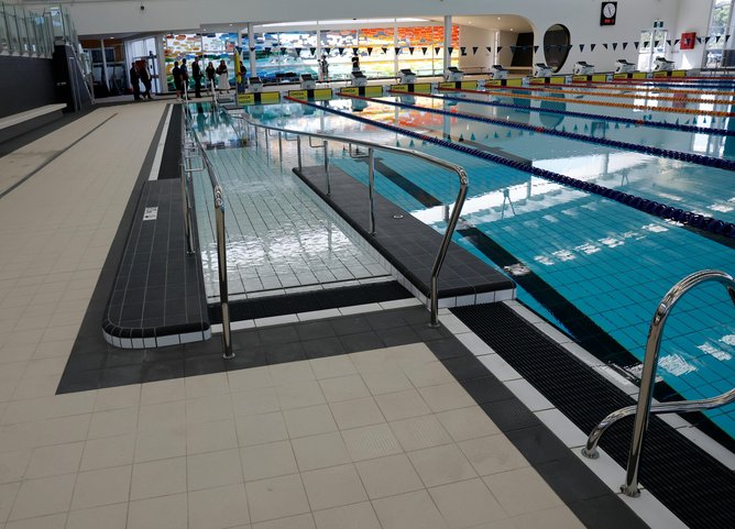 With accessibility and safety key priorities, the upgrade includes a ramp and stair access into the pool.