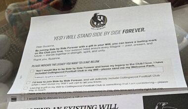 Collingwood apologise for letter informing fans they can change their will to support the club