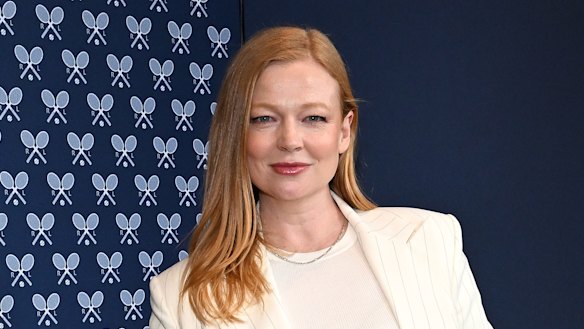 Sarah Snook arrives at Ralph Lauren.