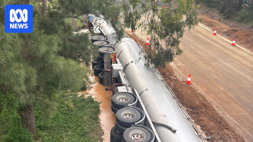M1 reopened after truck carrying 10,000 litres of molasses crashes