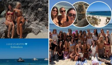 AFL stars’ partners spend day at Rottnest Island ahead of AFL Origin at Optus Stadium