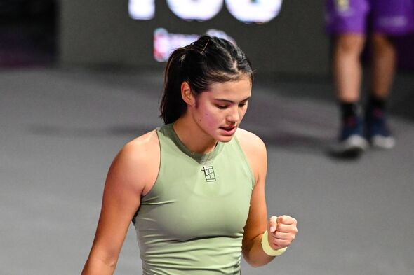 Emma Raducanu celebrating at the Transylvania Open Emma Raducanu celebrating at the Transylvania Open