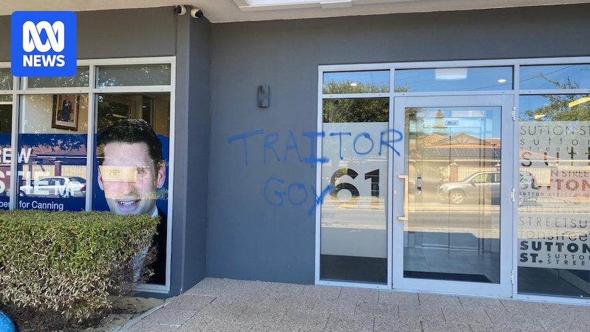 Jewish leader condemns graffiti attack on Andrew Hastie's office in Mandurah