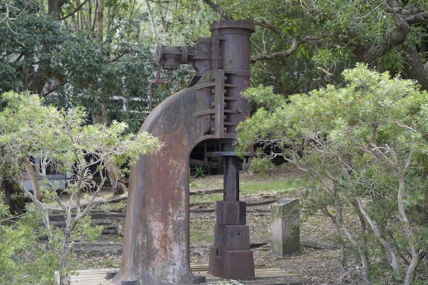 A piece of coal loader equipment from decades ago.