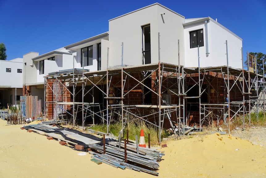 A building site with no workers in site. 