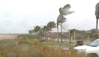 Residents told to ‘shelter indoors now’ as Tropical Cyclone Mitchell passes west of Carnarvon, warning remains