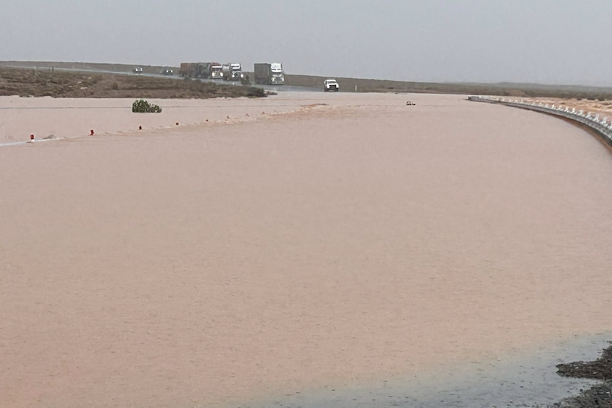 Part of regional SA during heavy rain.