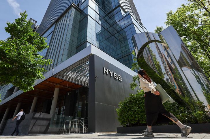 K-pop company HYBE Labels' headquarters in Yongsan District, Seoul / Korea Times file