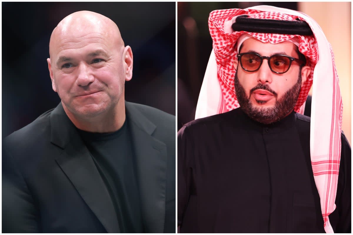 UFC president Dana White (left) and Saudi adviser Turki Alalshikh are heading up Zuffa Boxing (Getty Images)
