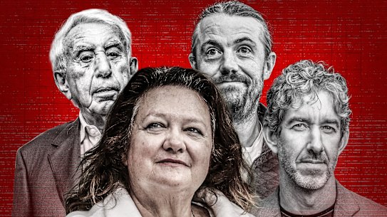 Harry Triguboff, Gina Rinehart, Mike Cannon-Brookes and Scott Farquhar.