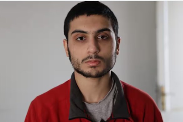 Yusuf Zahab, when he was being interviewed by SBS Dateline in a Syrian prison in 2024. He has since been moved to Iraq.