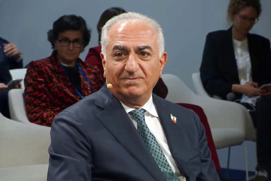 Reza Pahlavi speaking on Iran's future at the Munich Security Conference