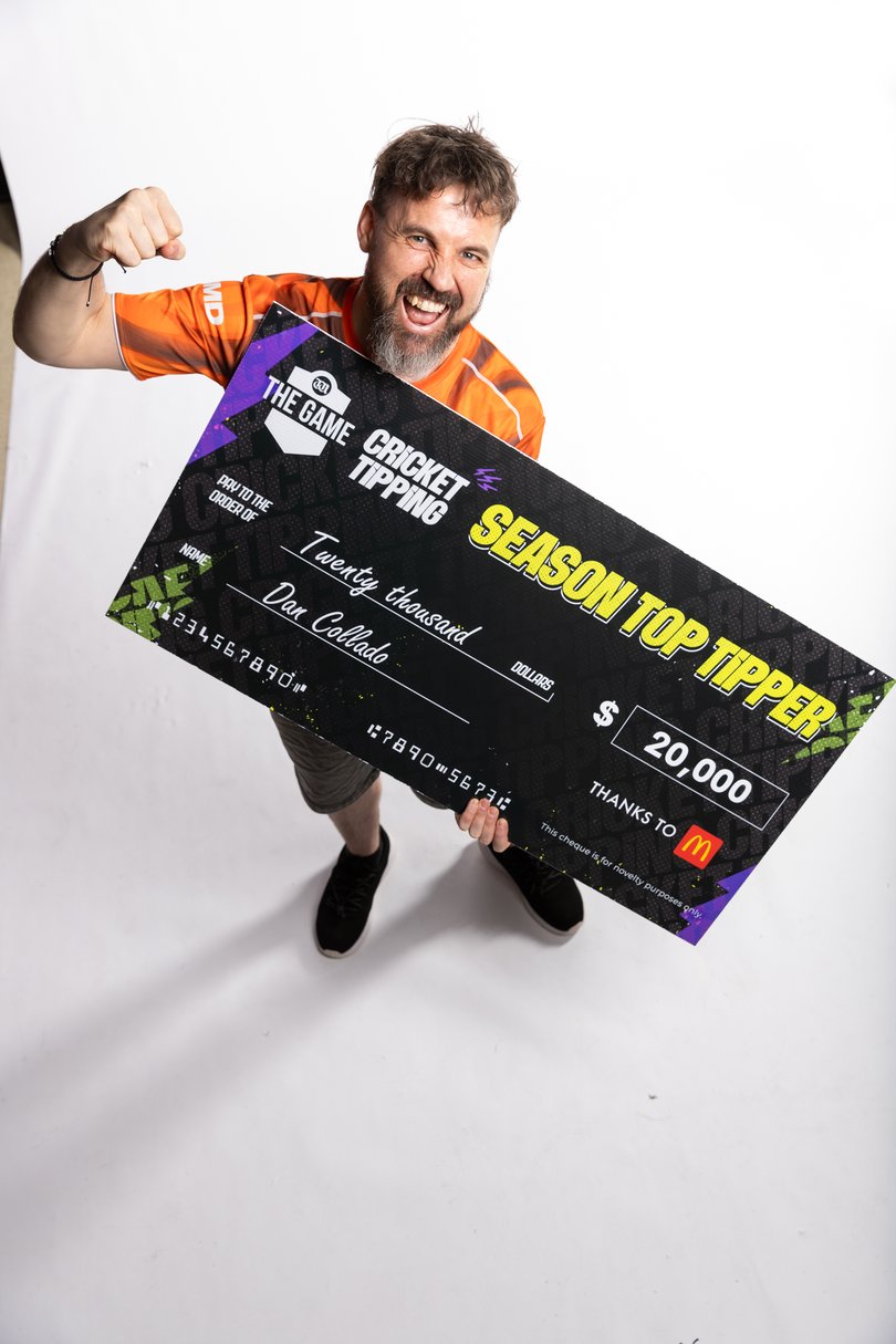 Dan Collado, Cricket Season Top Tipper winner, who has won $20,000 thanks to Maccas.