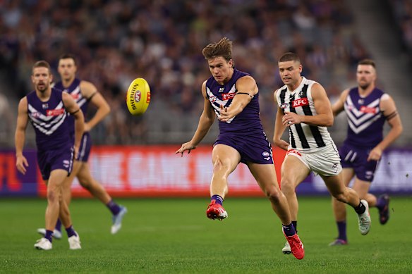 Docker Caleb Serong (middle) is Jimmy Bartel’s pick for the Brownlow.