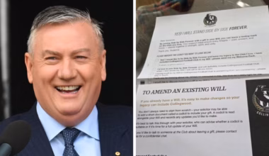 AFL 2026: Eddie McGuire laughs off backlash to Collingwood bequest letter to members
