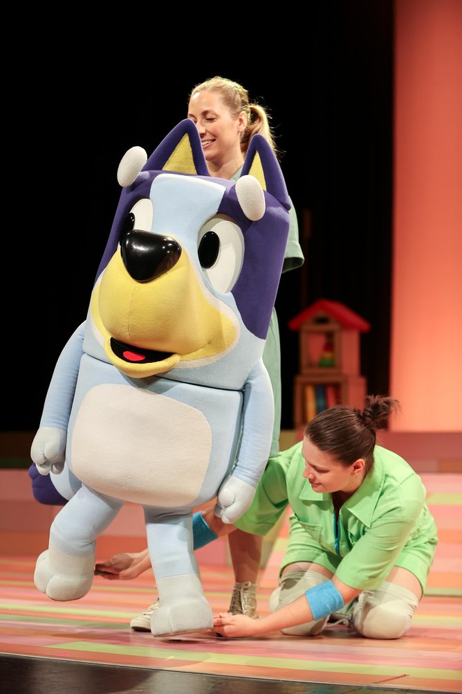 Bluey’s Big Play The Stage Show at Regal Theatre, Subiaco, on Wednesday. 