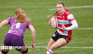 Gloucester-Hartpury's Emma Sing in action against Loughborough Lightning