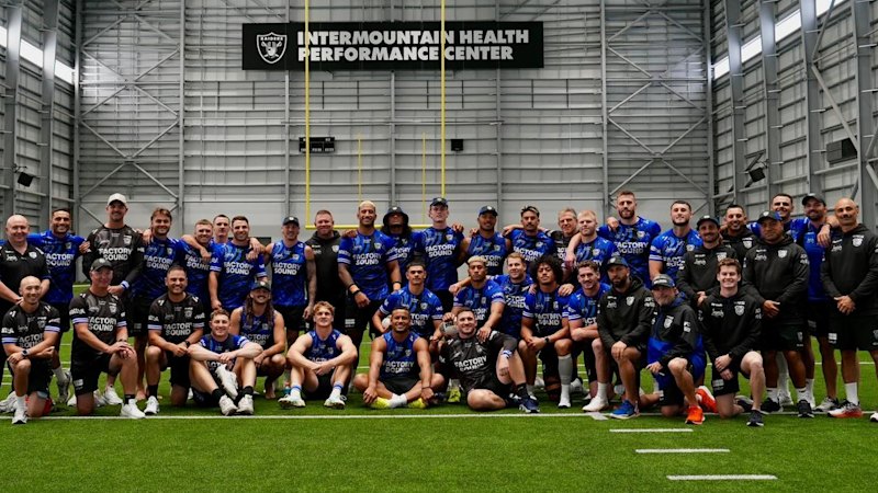 Canterbury Bulldogs train at Las Vegas Raiders’ headquarters