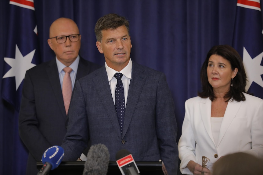 Peter Dutton, Angus Taylor and Jane Hume.