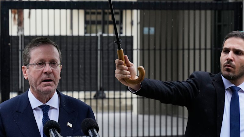 Israeli president lays wreath at Bondi as court challenge looms; Coalition unites again